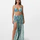 Dorina Γυναικείο Top Bikini  Double Push Up  Swirls Με σχέδια όλες τις αποχρώσεις του Μπλέ Μωβ D001763MI010-BL0096 Mix & Match