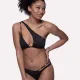 Dorina Bikini Μαύρο Τριγωνάκι Μπουστάκι με Χρυσό Charm Ασύμμετρο D001773MI010-BK0001 Ibadan