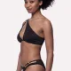 Dorina Bikini Μαύρο Τριγωνάκι Μπουστάκι με Χρυσό Charm Ασύμμετρο D001773MI010-BK0001 Ibadan