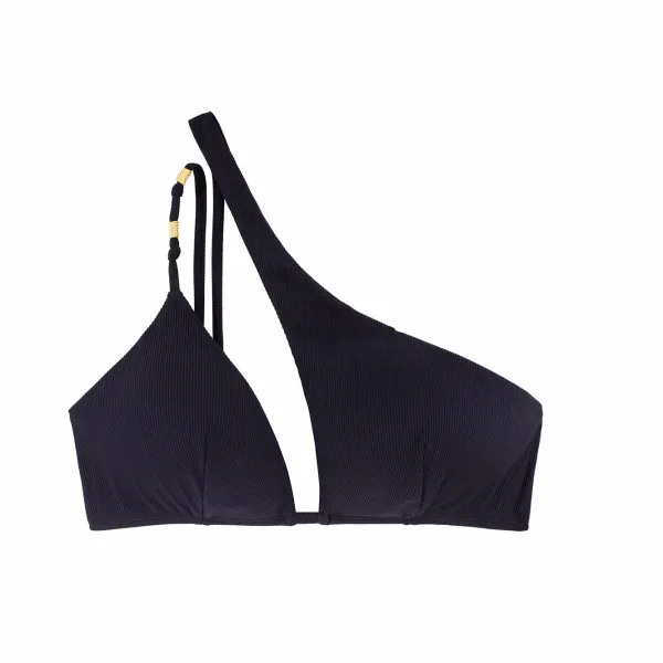 Dorina Bikini Μαύρο Τριγωνάκι Μπουστάκι με Χρυσό Charm Ασύμμετρο D001773MI010-BK0001 Ibadan