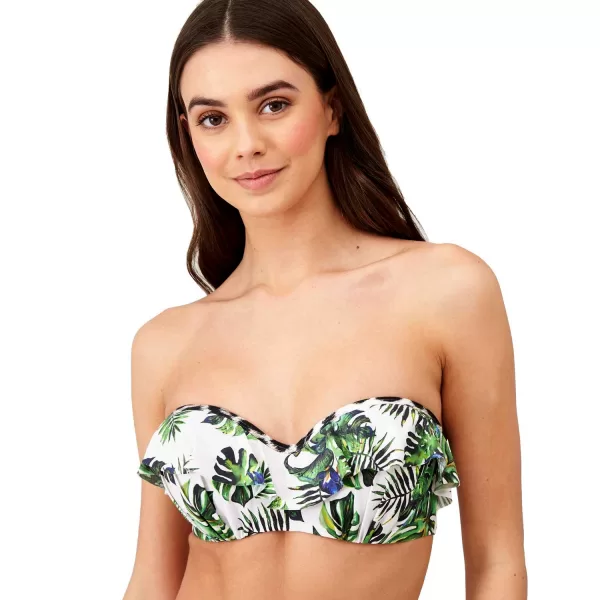 Dorina Bikini Στράπλες Τοπ για Μεγάλο Στήθος με Τιράντες Εμπριμέ Boho Koani D01987M-B26 