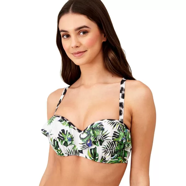 Dorina Bikini Στράπλες Τοπ για Μεγάλο Στήθος με Τιράντες Εμπριμέ Boho Koani D01987M-B26 