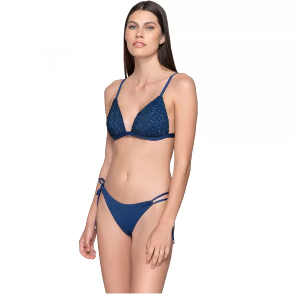 Luna Γυναικείο Bikini με Στράς Push Up Τρίγωνο Μπλέ Σκούρο Sky 94122 Luna Γυναικείο Bikini με Στράς Push Up Τρίγωνο Μπλέ Σκούρο Sky 94122