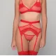 Milena by Paris Γυναικείες sexy Κόκκινες Ζαρτιέρες με δίχτυ και δαντέλα 005405 Suspender Lace Milena by Paris Γυναικείες sexy Κόκκινες Ζαρτιέρες με δίχτυ και δαντέλα 005405 Suspender Lace