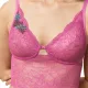 Triumph Γυναικείο Bralette με Λουλούδια Ρόζ Δαντέλα 10214454-00YK Amourette Charm Summer Bustier