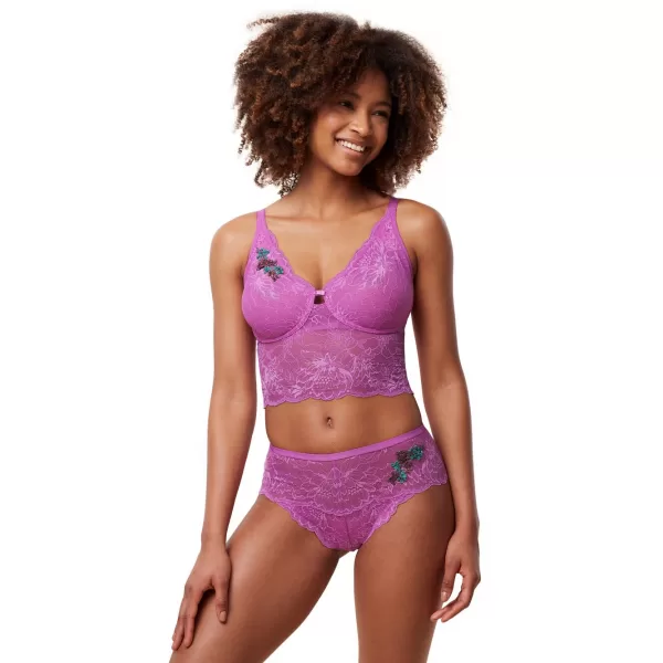 Triumph Γυναικείο Bralette με Λουλούδια Ρόζ Δαντέλα 10214454-00YK Amourette Charm Summer Bustier