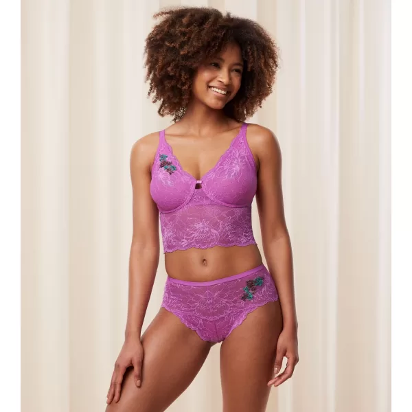 Triumph Γυναικείο Bralette με Λουλούδια Ρόζ Δαντέλα 10214454-00YK Amourette Charm Summer Bustier