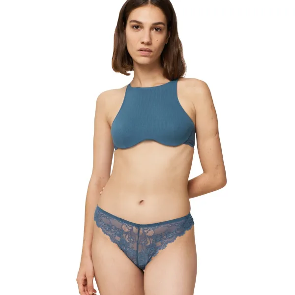 Triumph Tempting Lace Brazilian String Σλιπ Brazil Δαντέλα Μπλέ 10182559-6749