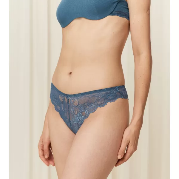 Triumph Tempting Lace Brazilian String Σλιπ Brazil Δαντέλα Μπλέ 10182559-6749