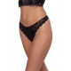 Dorina Hasina slip thong string σατέ μαύρο string με δαντελένιες λεπτομέρειες FXTH0011LA190-BK0001