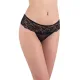 Milena by Paris String  Lace and Dots Στρίνγκ Μαύρο 007597