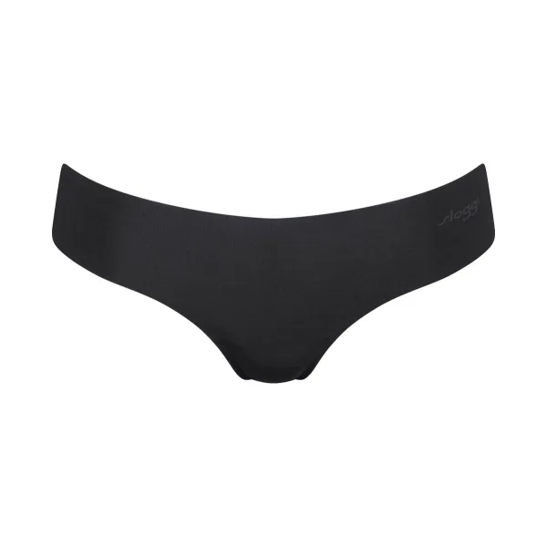 Sloggi Γυναικεία String  Χωρίς Ραφές Μπεζ-Μαύρο Πακέτο 2τεμ 10215267 Zero Microfibre Laser Cut