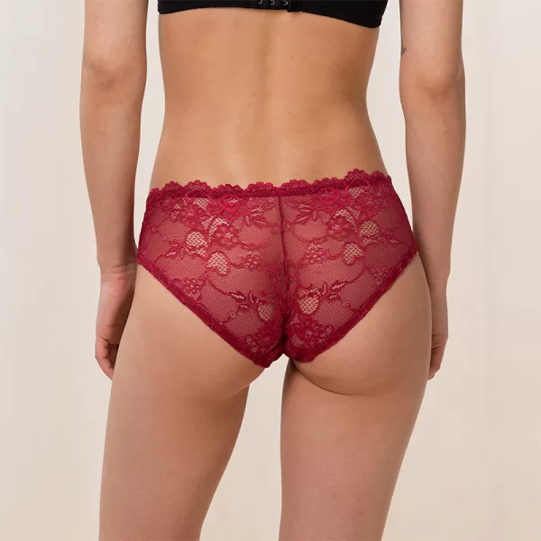 Triumph Γυναικείο Μποξεράκι Δαντελωτό Σκούρο Κόκκινο 10182560-00NX Tempting Lace Hipster