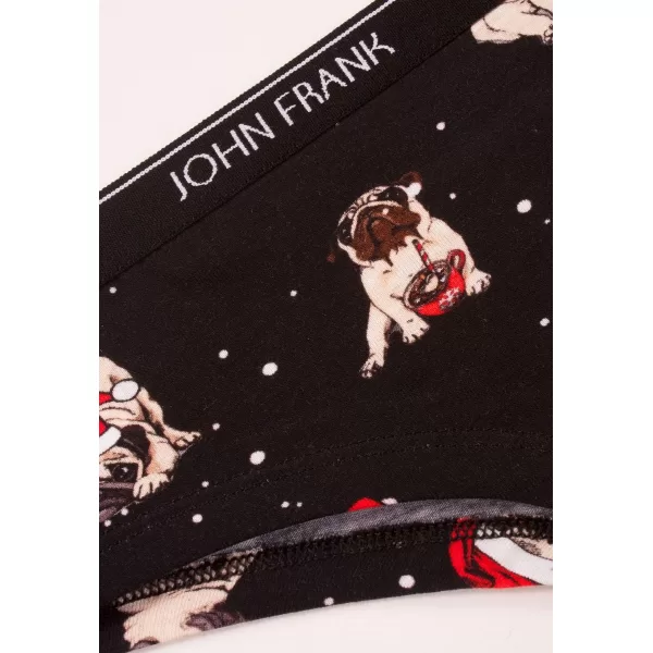 John Frank Γυναικείο Βαμβακερό σλιπ Hipster με χριστουγεννιατικο σχέδιο σκυλάκι Christmas Pug WJFD-H20-CHPUG John Frank Γυναικείο Βαμβακερό σλιπ Hipster με χριστουγεννιατικο σχέδιο σκυλάκι Christmas Pug WJFD-H20-CHPUG