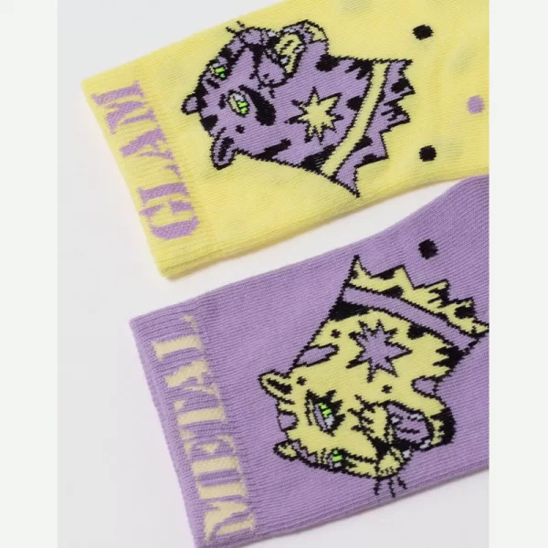 Conte Happy Socks Glam Metal Βαμβακερές Κάλτσες Διχρωμία Λιλά κίτρινο 18C-227C Conte Happy Socks Glam Metal Βαμβακερές Κάλτσες Διχρωμία Λιλά κίτρινο 18C-227C