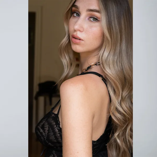 Luna Flirt Babydoll Νυχτικό Ανοιχτό Δαντέλα Μαύρο 84300