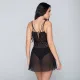Luna Flirt Babydoll Νυχτικό Ανοιχτό Δαντέλα Μαύρο 84300
