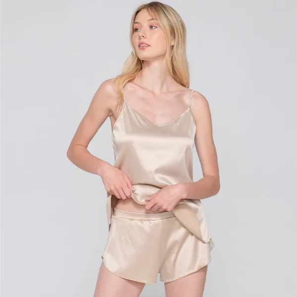Luna Prestige Shorts Σατέν Σόρτς Μελί 80205