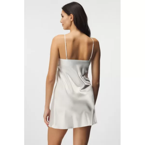 DKaren Karen Nightdress Γυναικείο Σατέν Λευκό Νυχτικό KAREN