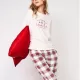 Aruelle Γυναικεία Σετ Πιτζάμα Fleece Πολυτελείας Ιβουάρ με Καρώ Παντελόνι It's the Most Wonderful Time Of The Year Milena 390123488 Aruelle Γυναικεία Σετ Πιτζάμα Fleece Πολυτελείας Ιβουάρ με Καρώ Παντελόνι It's the Most Wonderful Time Of The Year Milena 390123488