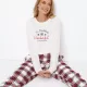 Aruelle Γυναικεία Σετ Πιτζάμα Fleece Πολυτελείας Ιβουάρ με Καρώ Παντελόνι It's the Most Wonderful Time Of The Year Milena 390123488 Aruelle Γυναικεία Σετ Πιτζάμα Fleece Πολυτελείας Ιβουάρ με Καρώ Παντελόνι It's the Most Wonderful Time Of The Year Milena 390123488