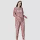 Eliz Γυναικεία Χειμερινή Fleece Πυτζάμα Ροζ Αστεράκια Love 8890.2 Eliz Γυναικεία Χειμερινή Fleece Πυτζάμα Ροζ Αστεράκια Love 8890.2