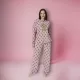 Eliz Γυναικεία Χειμερινή Fleece Πυτζάμα Ροζ με χαριτωμένες βούλες και  φανταστικό σχέδιο Λιονταράκι 8897.3