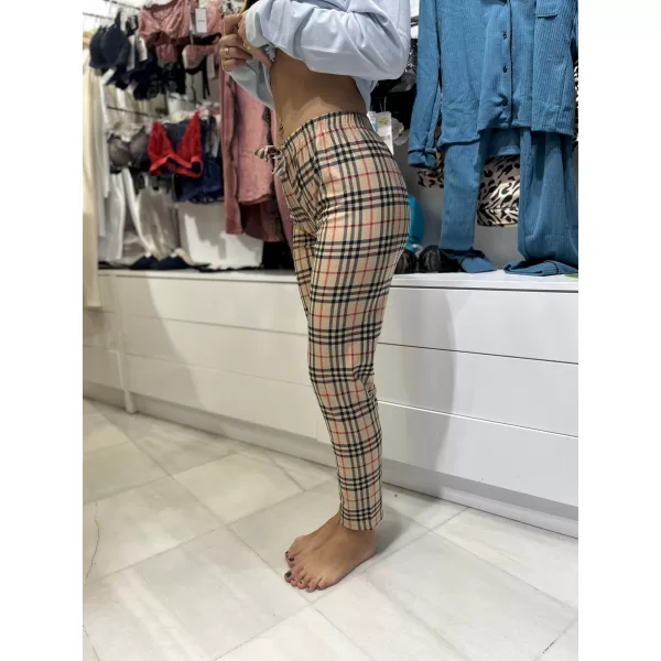 Rinda Mood Γυναικείο ζεστό χειμερινό Παντελόνι Πυτζάμας Καρό Μπέζ τύπου Burberry Mix & Match Rinda.Beige Rinda Mood Γυναικείο ζεστό χειμερινό Παντελόνι Πυτζάμας Καρό Μπέζ τύπου Burberry Mix & Match Rinda.Beige