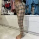 Rinda Mood Γυναικείο ζεστό χειμερινό Παντελόνι Πυτζάμας Καρό Μπέζ τύπου Burberry Mix & Match Rinda.Beige