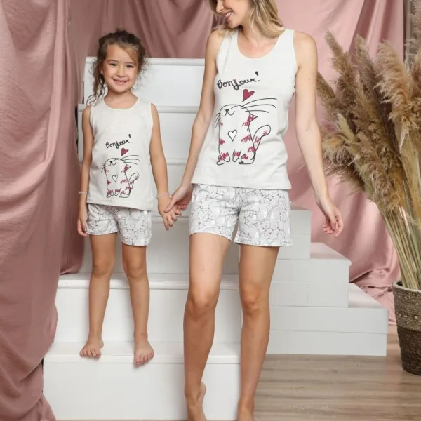 Sexen Cat Love Παιδική Βαμβακερή Πιτζάμα 40201-K