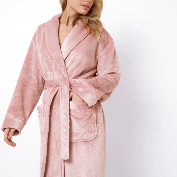 Aruelle Γυναικεία Ζεστή Ρόμπα Απαλή Fleece Πολυτελείας Rose  Ροζ Eva Bathrobe 39.01.23.875