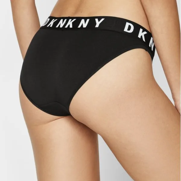 DKNY Boyfriend Cozy Thong Γυναικείο Σλιπ Στρινγκ Μαύρο DK4529-Y3T