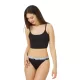 Cottonhill Γυναικείο Βαμβακερό Στρίνγκ String με Φαρδύ λάστιχο Μαύρο CH0902