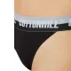 Cottonhill Γυναικείο Βαμβακερό Στρίνγκ String με Φαρδύ λάστιχο Μαύρο CH0902