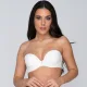 Luna Melody Molded Strapless Στράπλες Ιβουάρ με βαθύ ντεκολτέ 14239 με Δαντέλα & αποσπώμενες τιράντες Νυφική Συλλογή