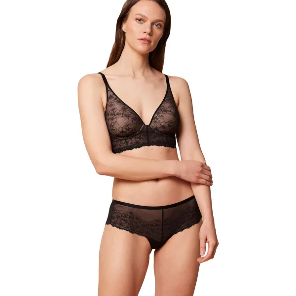 Triumph Γυναικείο Bralette Σουτιέν Μαύρο αμπάνελο με υπέροχη Δαντέλα Bright Spotlight P 10216463 0004.04