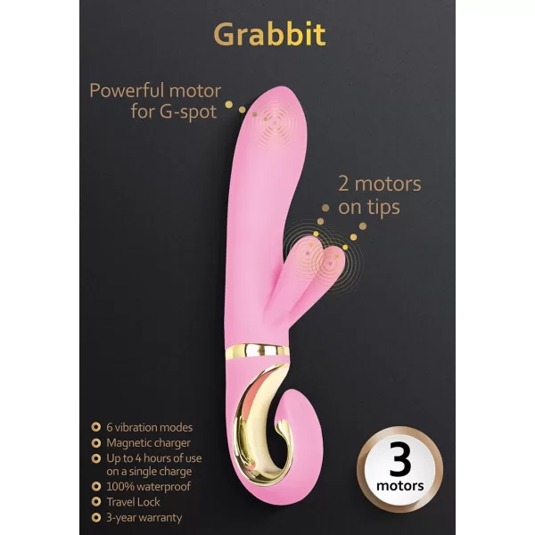 GVibe Δονητής Διπλός με Λαβή G-Rabbit Premium Toy GVibe Δονητής Διπλός με Λαβή G-Rabbit Premium Toy
