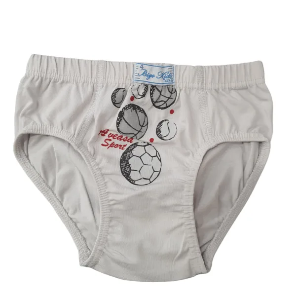 Biyo Kids Βαμβακερό Εσώρουχο Ποδόσφαιρο για Αγόρι με Ραφή Εκρού 2145-5