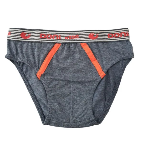 Doni Kids Βαμβακερό Εσώρουχο για Αγόρι Σλιπ Σκούρο Γκρι-Πορτοκαλί 7671W