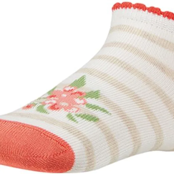 Ysabel Mora Παιδική Κάλτσα με Λουλούδια 2 τεμ Κοραλί 32218