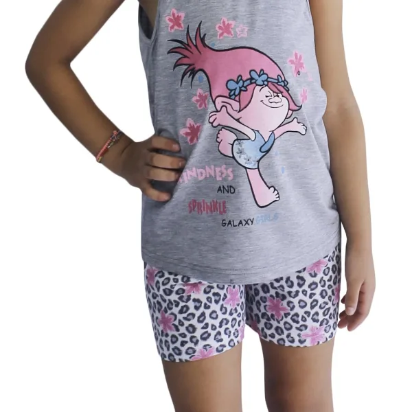 Galaxy Παιδική Βαμβακερή Πιτζάμα για Κορίτσια Τιράντα Μελανζέ 309-21