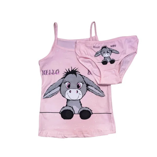 Donella Σετ Παιδικό Φανελάκι Σλιπάκι Γαϊδουράκι SETDONKEY