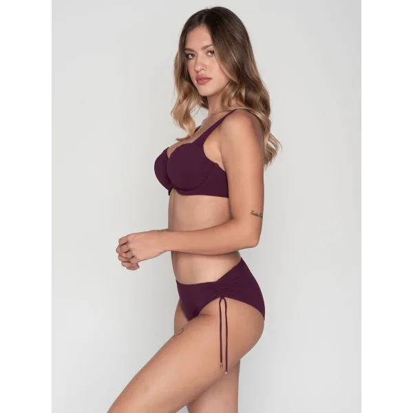 Luna Blue Sense Μπικίνι Χωρίς Ενίσχυση Για Μεγάλα Μεγέθη - Μελιτζανι
