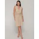 Luna Charmed Midi Φόρεμα - Μπεζ Luna Charmed Midi Φόρεμα - Μπεζ