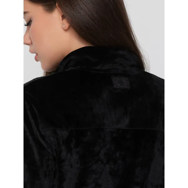 Luna Devoted Σετ Φούτερ Με Φερμουάρ Και Φαρδύ Παντελόνι - Μαυρο