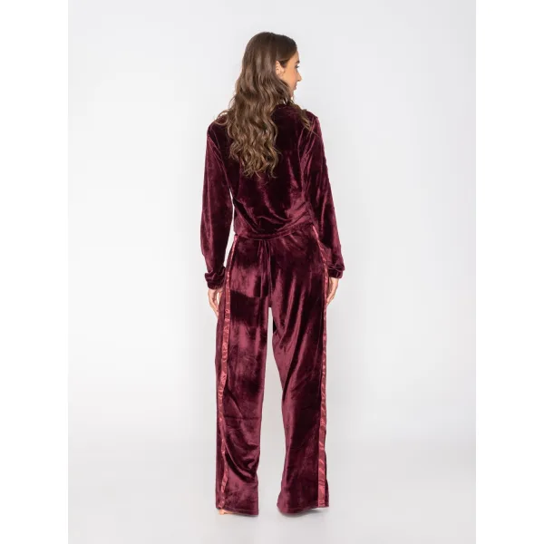 Luna Devoted Σετ Φούτερ Με Φαρδύ Παντελόνι - Μελιτζανι