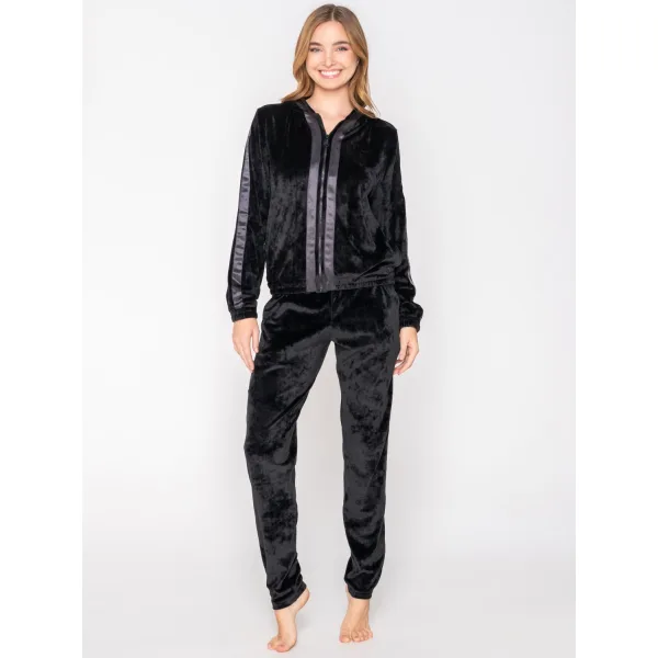 Luna Devoted Σετ Φούτερ Με Κουκούλα Και Στενό Παντελόνι - Μαυρο