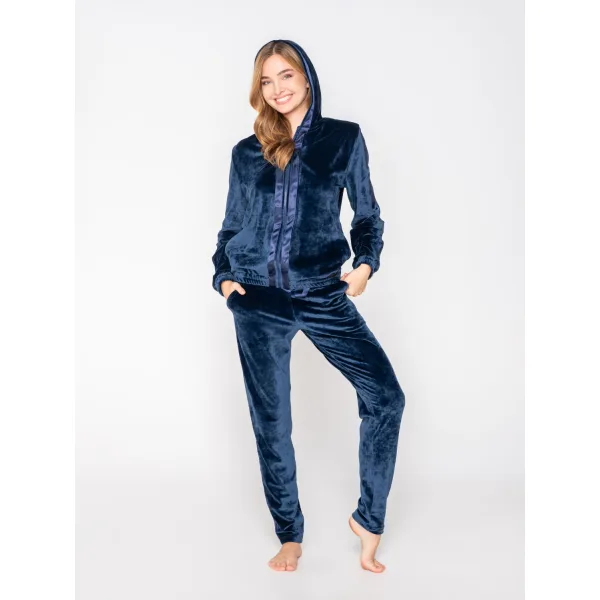 Luna Devoted Σετ Φούτερ Με Κουκούλα Και Στενό Παντελόνι - Navy Μπλε