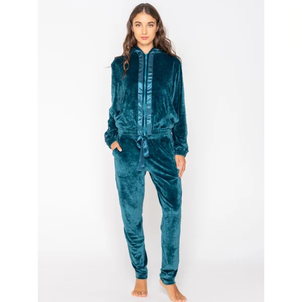 Luna Devoted Σετ Φούτερ Με Κουκούλα Και Στενό Παντελόνι - Πρασινο