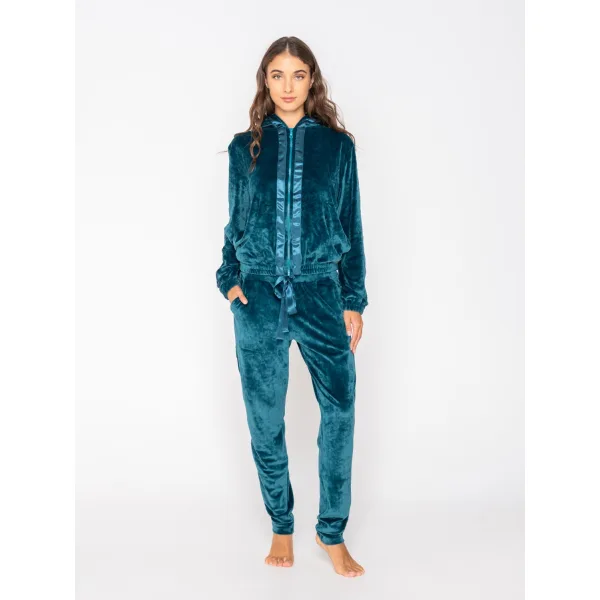 Luna Devoted Σετ Φούτερ Με Κουκούλα Και Στενό Παντελόνι - Πρασινο